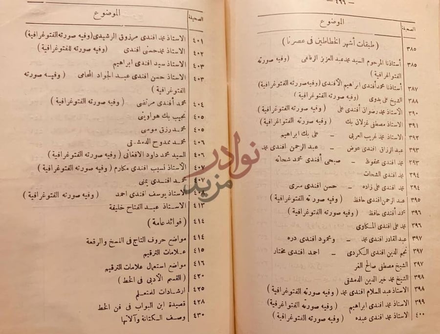 فهرس كتاب تاريخ الخط العربي وادابه تاريخي اجتماعي ادبي