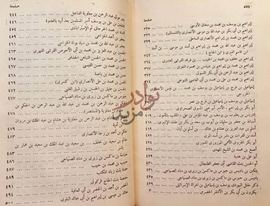 فهرس كتاب الإحاطة في اخبار غرناطة صفحات من فهرس