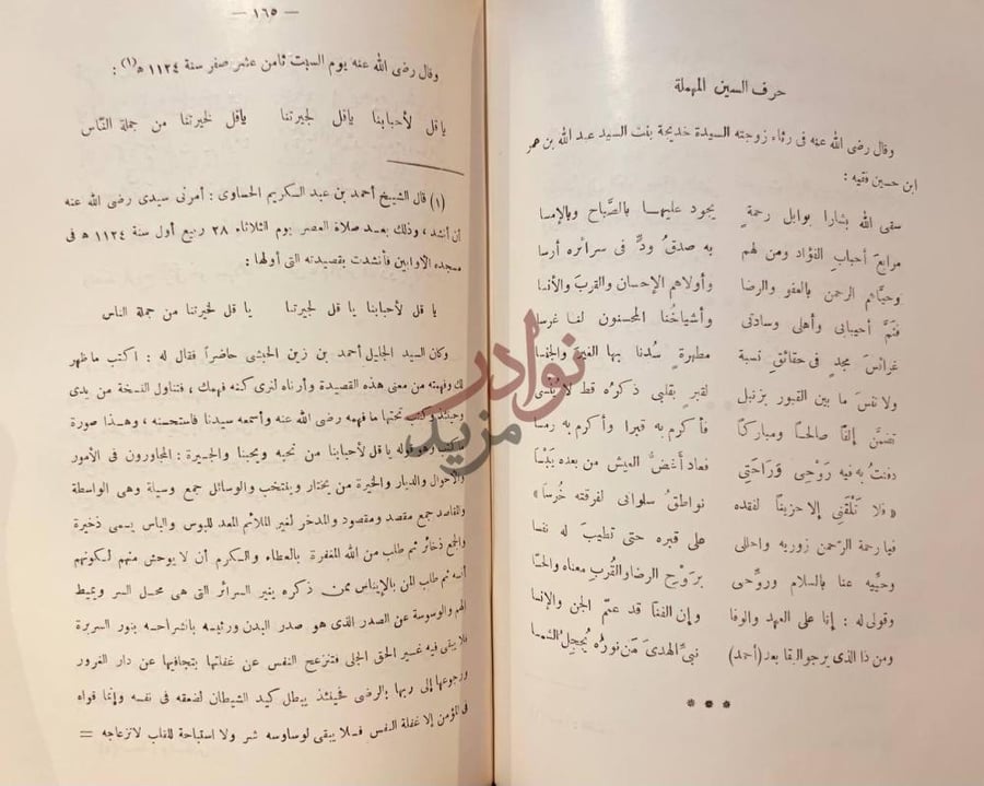 صفحة داخلية كتاب الدر المنظوم لذوى العقول والفهوم