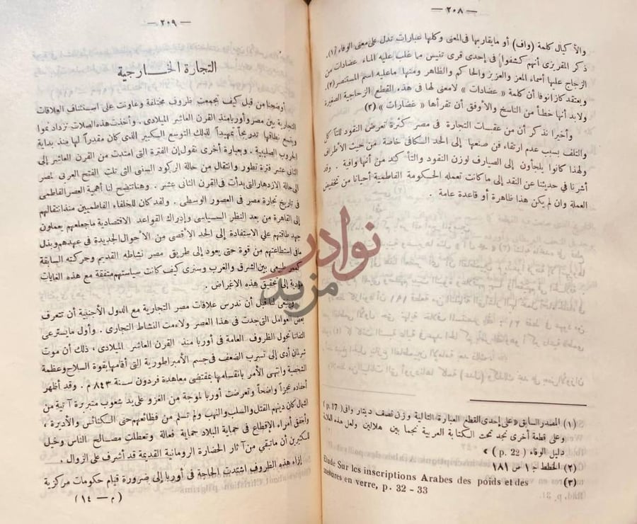 صفحة داخلية كتاب حالة مصر الاقتصادية في عهد الفاطميين