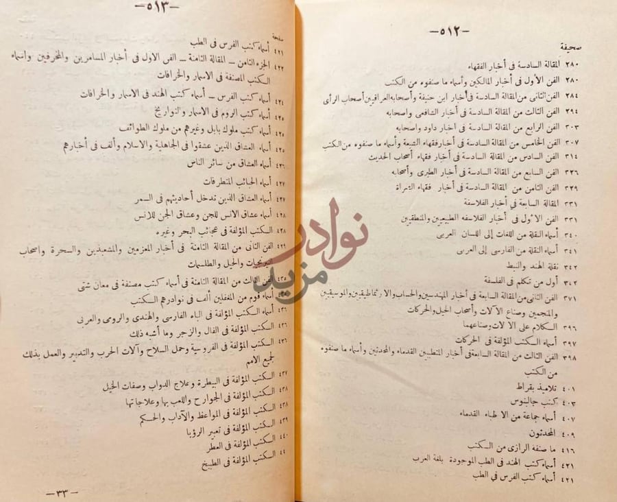فهرس كتاب الفهرست