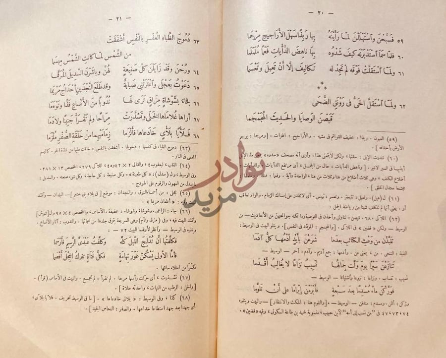 صفحة داخلية كتاب ديوان حميد بن ثور الهلالي قصيدة ب