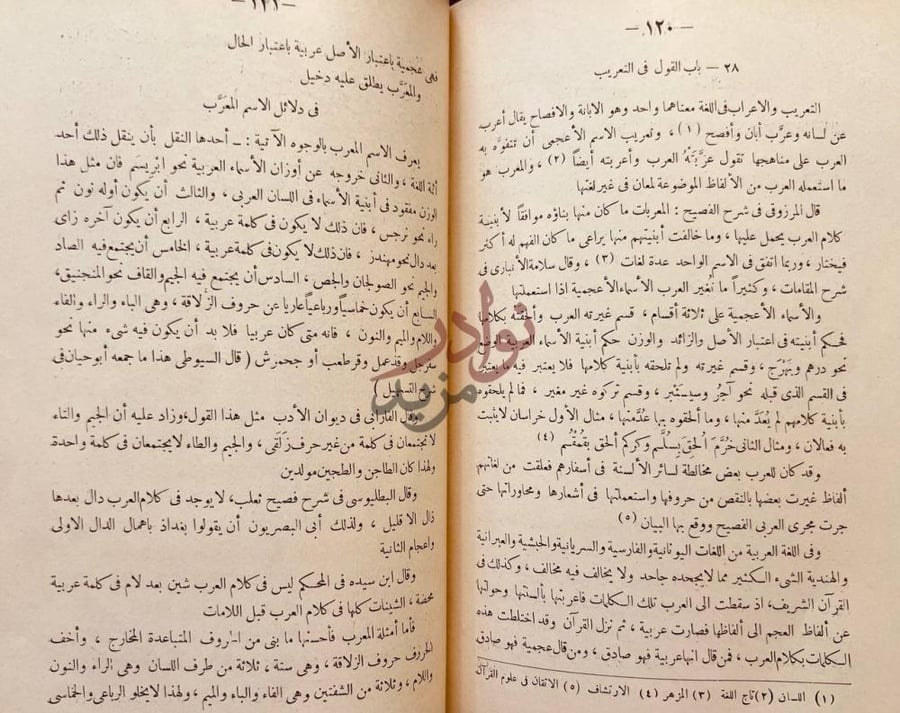 صفحة داخلية كتاب التهذيب في اصول التعريب