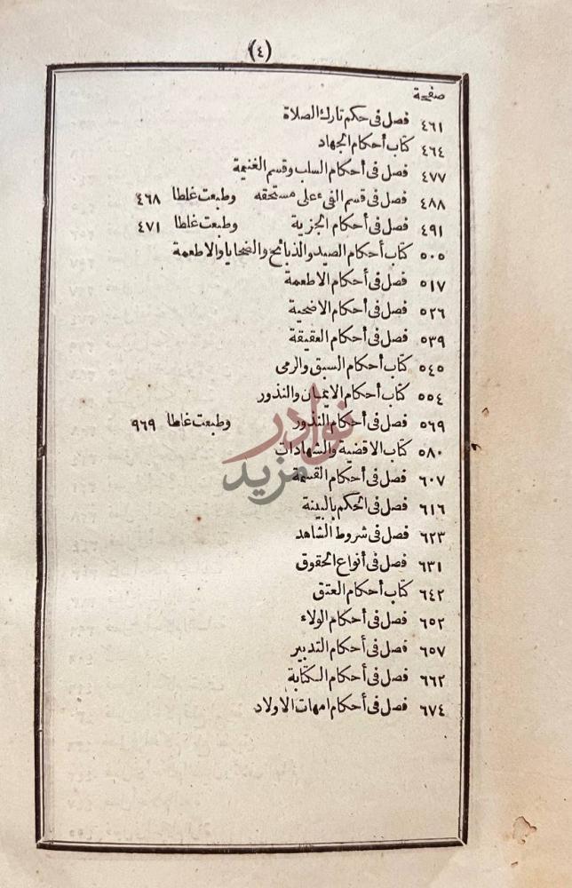 فهرس كتاب حاشية البيجوري على شرح الغزي على متن ابي شجاع