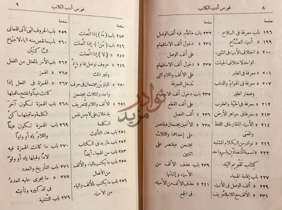 فهرس كتاب ادب الكاتب فهرس أدب الكاتب