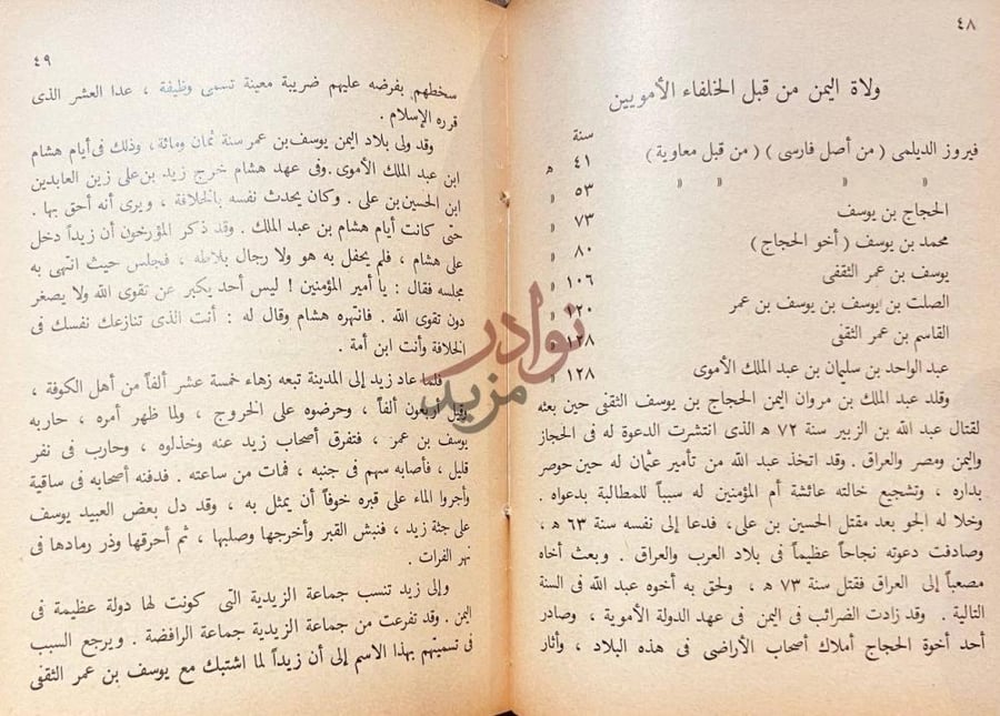 صفحة داخلية كتاب اليمن البلاد السعيدة ولاة اليمن من قبل
