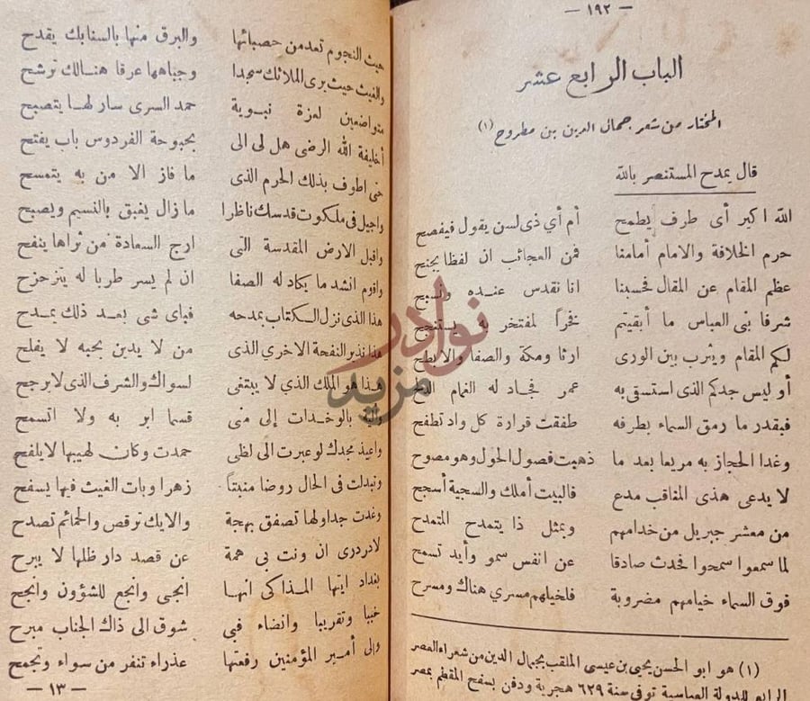 فصل كتاب ملوك الشعر في الدولة العباسية الباب الرابع عشر