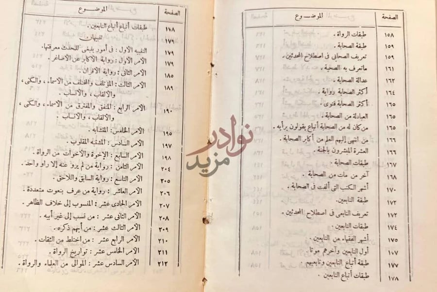 فهرس كتاب الكتاب الشهاوي في تاريخ التشريع الاسلام
