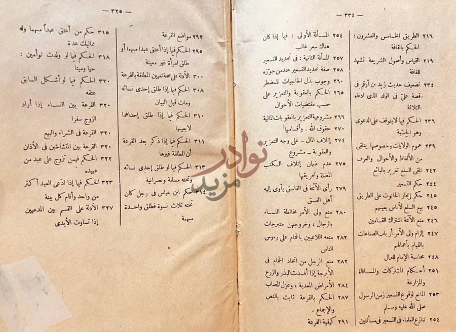 فهرس كتاب الطرق الحكمية في السياسة الشرعية او الفراسة