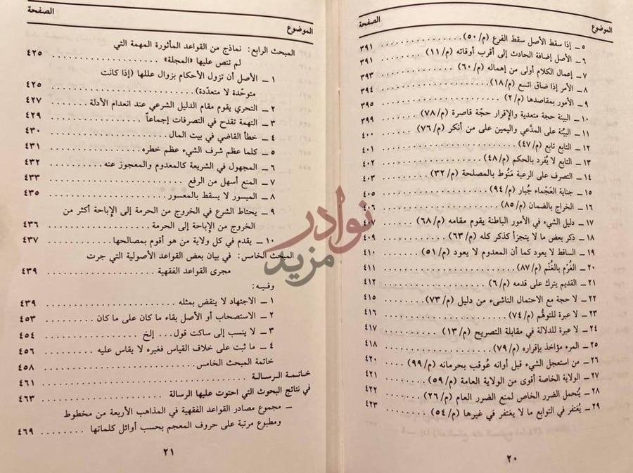 فهرس كتاب القواعد الفقهية مفهومها نشاتها تطورها