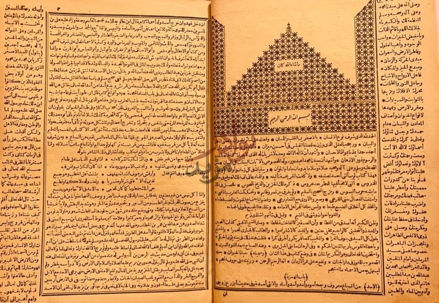 صفحة داخلية كتاب حياة الحيوان الكبرى الباب الأول