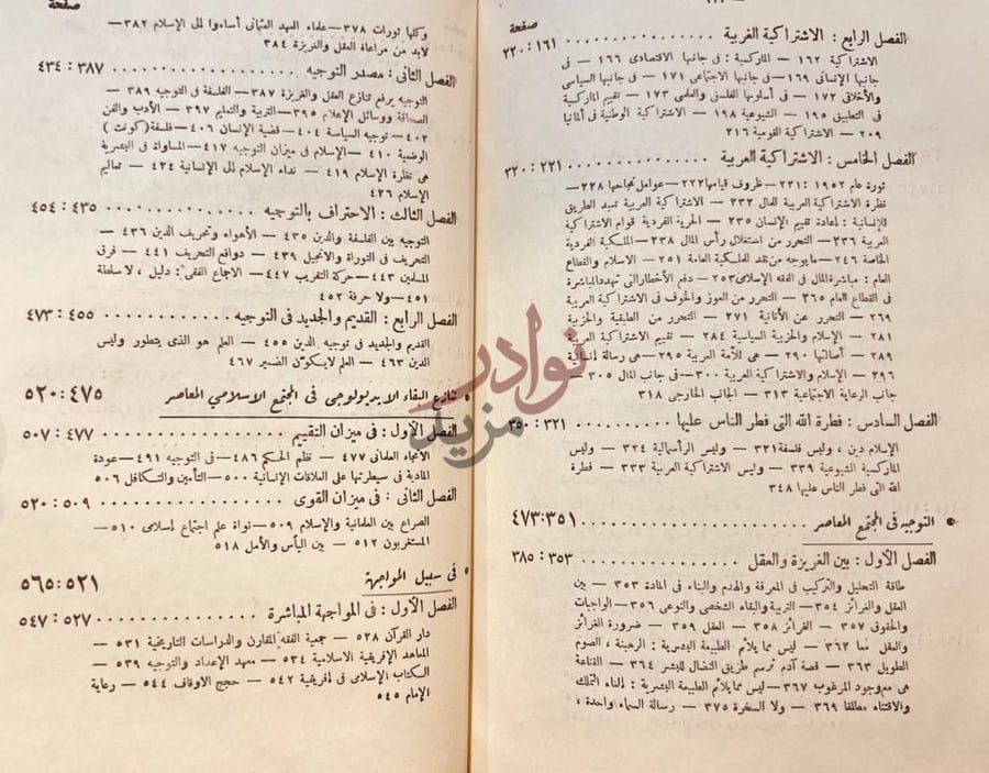 فهرس كتاب الفكر الاسلامي والمجتمع المعاصر مشكلات الحكم