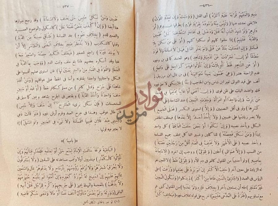 صفحة داخلية كتاب الاكليل شرح مختصر خليل باب البغاة