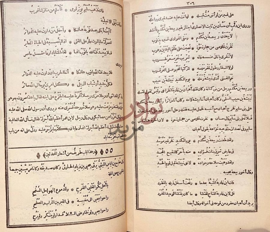 صفحة داخلية كتاب الكامل في اللغة والادب وهذا باب طرف