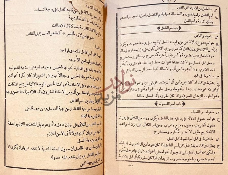 صفحة داخلية كتاب الثمرات الجنية في الاسئلة النحويه