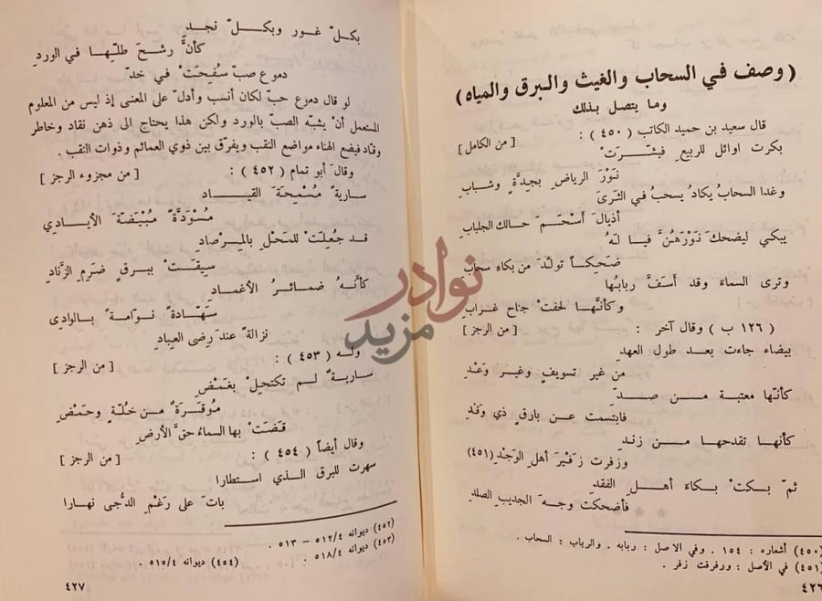 صفحة داخلية كتاب التذكرة الفخرية وصف في السحاب