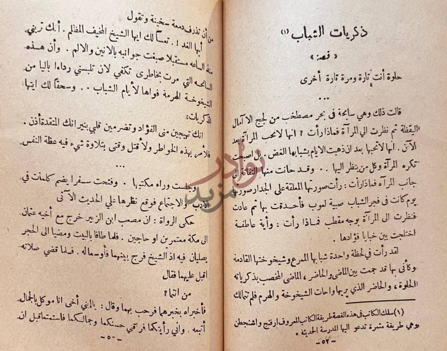 صفحة داخلية كتاب نظرات في التاريخ والنقد والادب