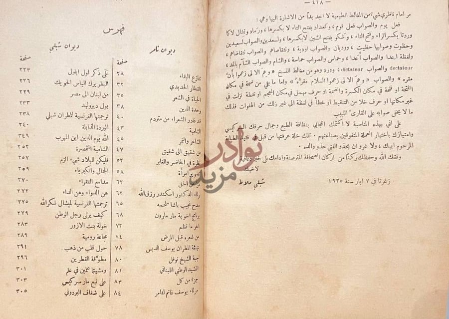 فهرس كتاب ديوان الملاط فهرس