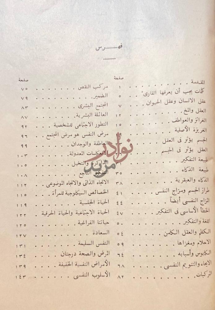 فهرس كتاب عقلي وعقلك فهرس
