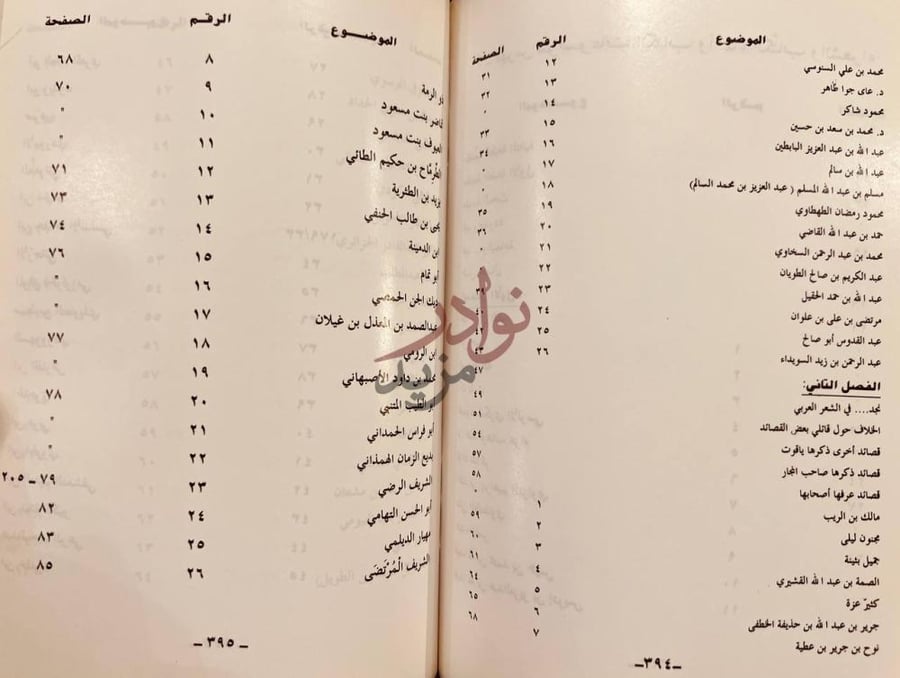 فهرس كتاب صبا نجد نجد في الشعر والنثر العربي الفصل الثاني