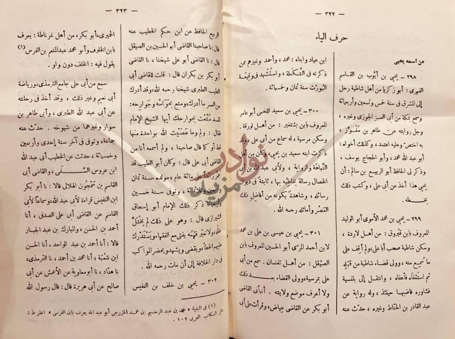 صفحة داخلية كتاب المعجم في اصحاب القاضي ابي علي الصابي