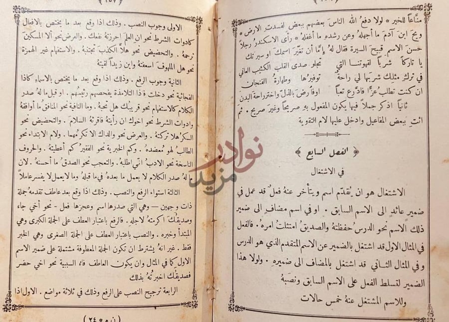 صفحة داخلية كتاب خزانة الادب في قواعد لغة العرب
