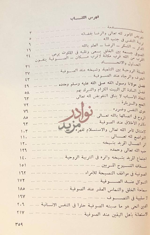 فهرس كتاب الصوفية في الهامهم فهرس الكتاب