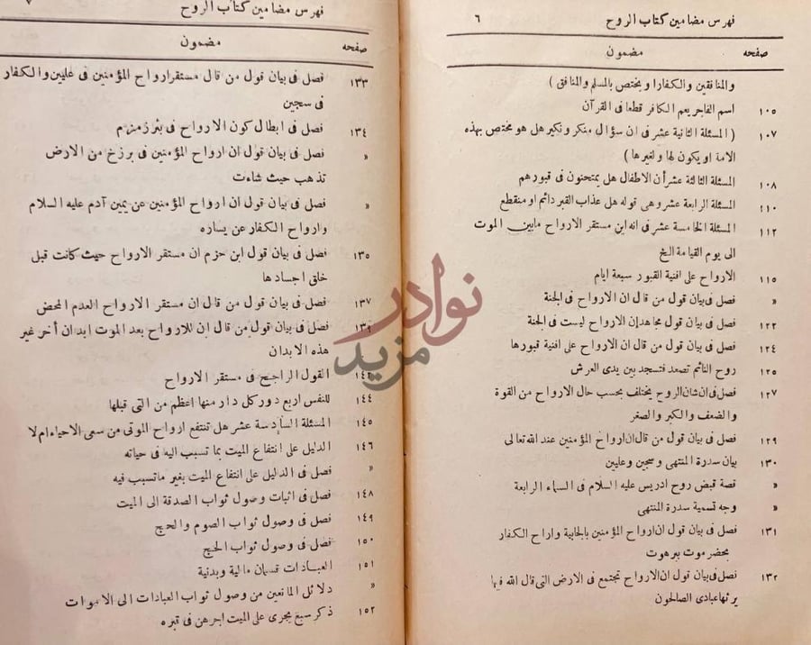 فهرس كتاب الروح فهرس مضامين كتاب