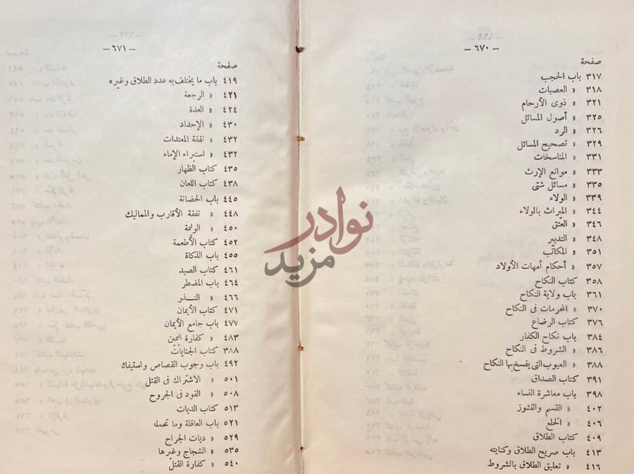 فهرس كتاب العدة شرح العمدة في فقه امام السنه احمد بن حنبل