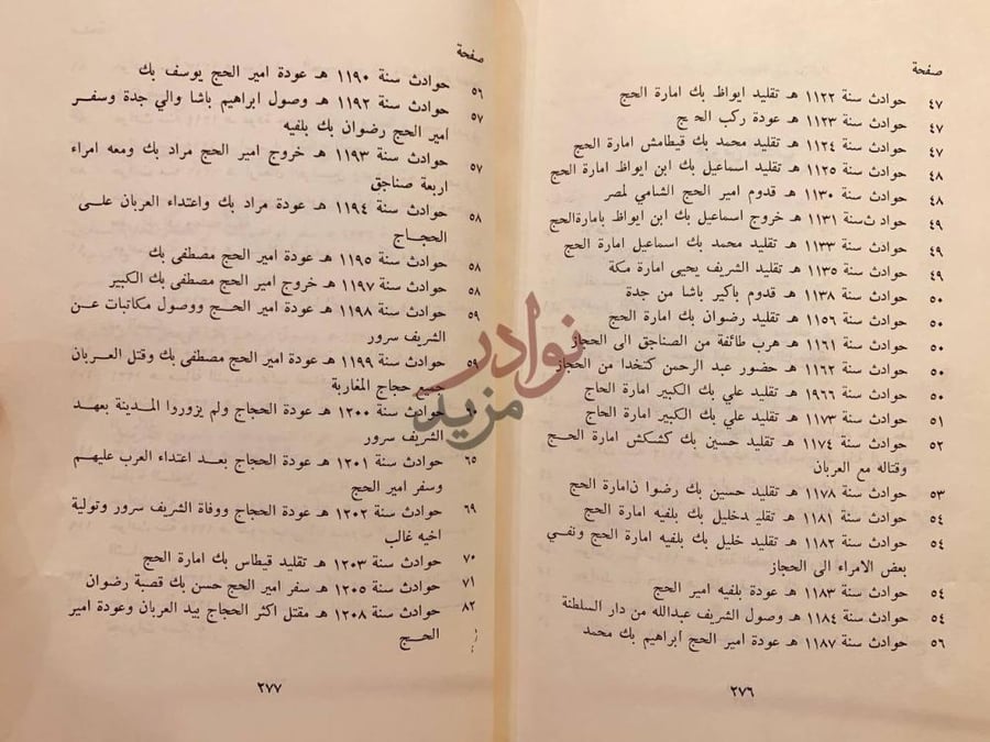 فهرس كتاب من اخبار الحجاز ونجد في تاريخ الجبرتي
