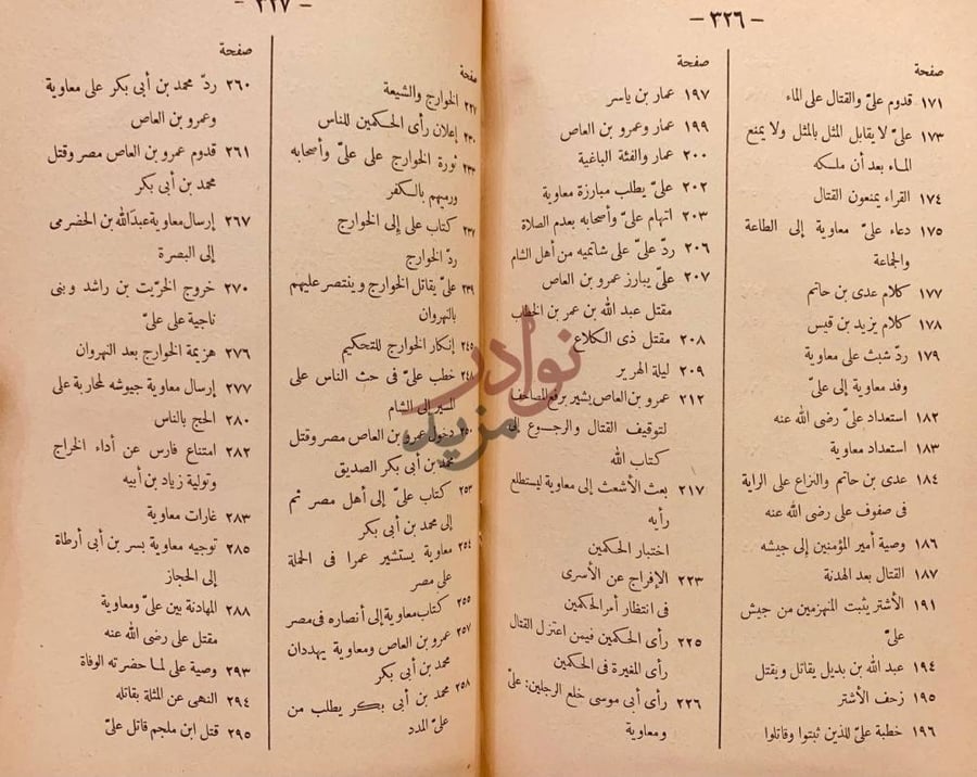 كشاف كتاب الامام علي بن ابي طالب رابع الخلفاء الراشدين