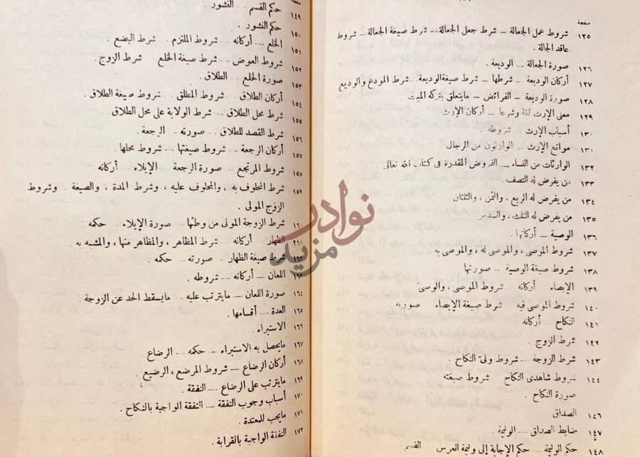 فهرس كتاب الياقوت النفيس في مذهب ابن ادريس