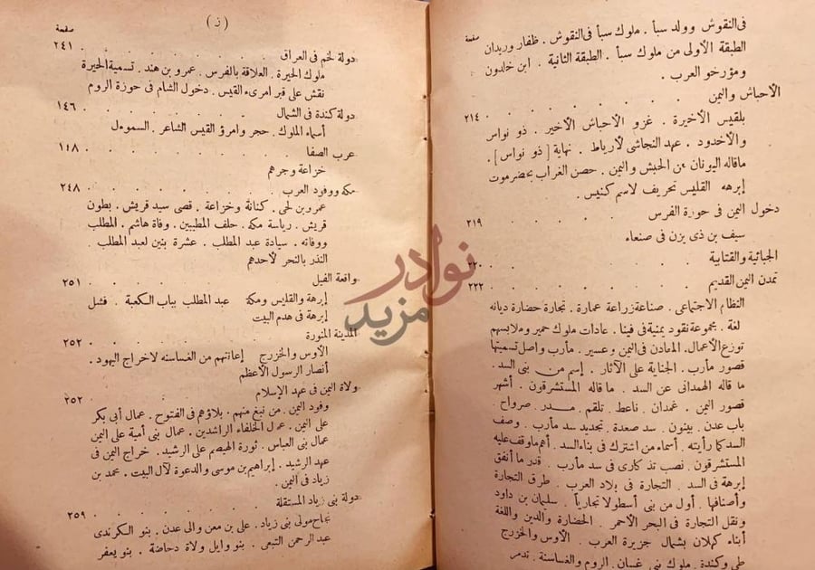 فهرس كتاب اليمن الكبرى كتاب جغرافي جيولوجي تاريخي