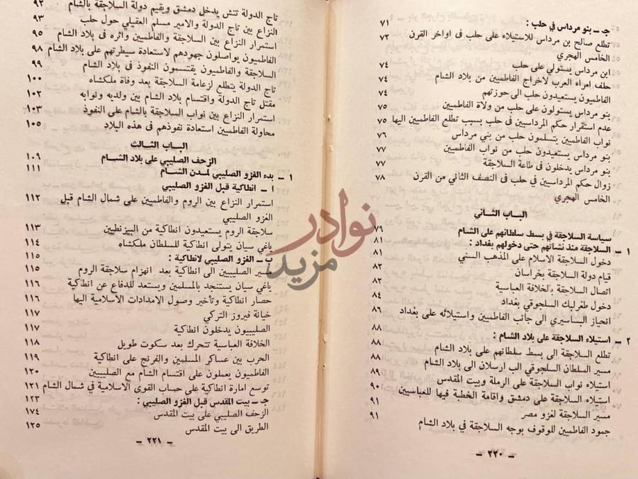 فهرس كتاب الحياة السياسية في بلاد الشام خلال العصر الفاطمي