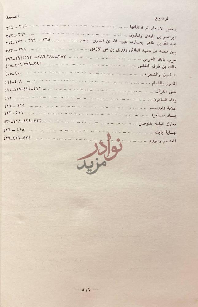 فهرس كتاب تاريخ الموصل