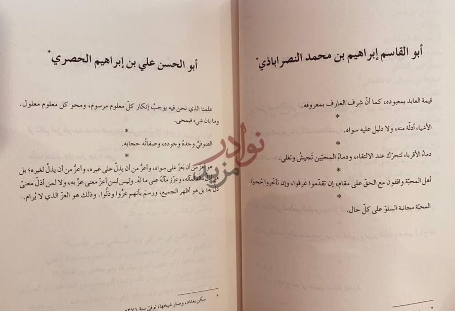 صفحة داخلية كتاب ديوان النثر العربي أبو القاسم إبراهيم