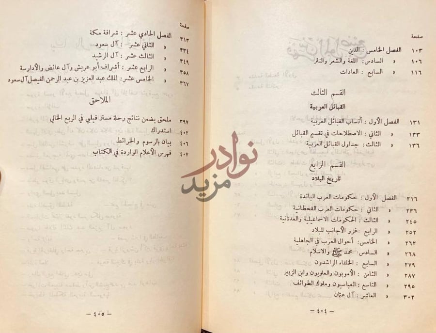 فهرس كتاب قلب جزيرة العرب فهرس الموضوعات