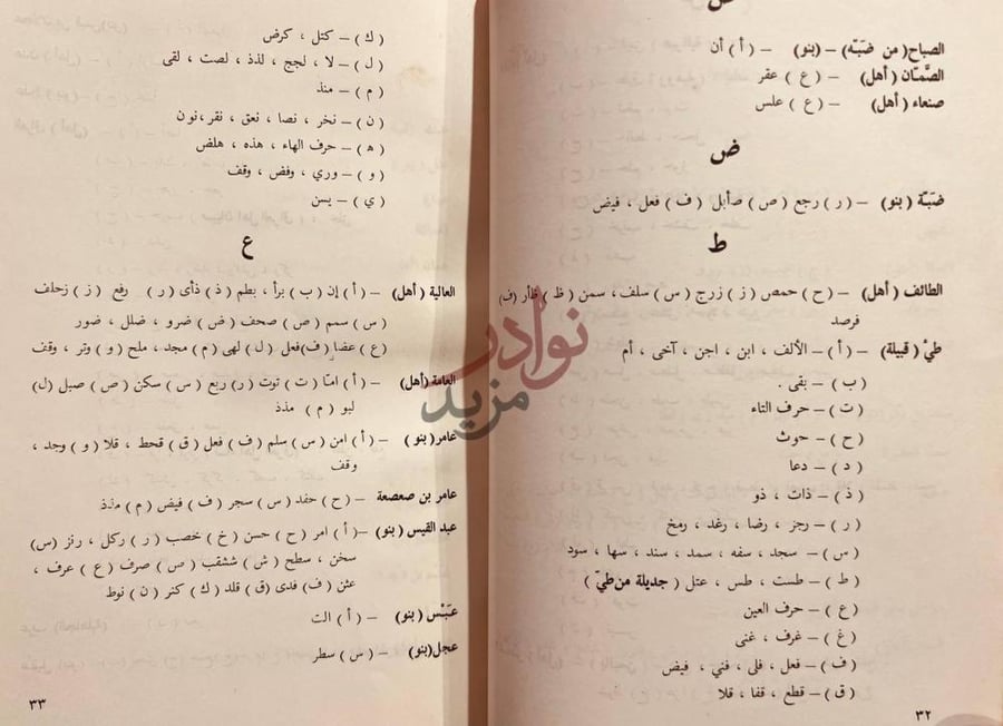 صفحة داخلية كتاب معجم لغات القبائل والامصار