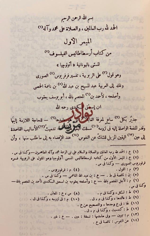 افلوطين عند العرب/نيتشه