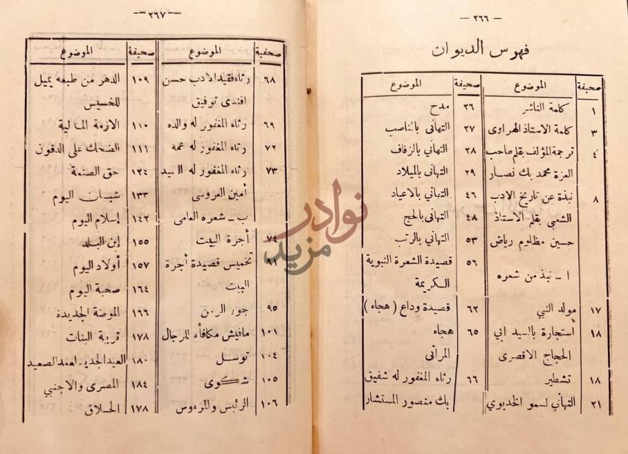فهرس كتاب ديوان القوصي شعر زجل فهرس الديوان