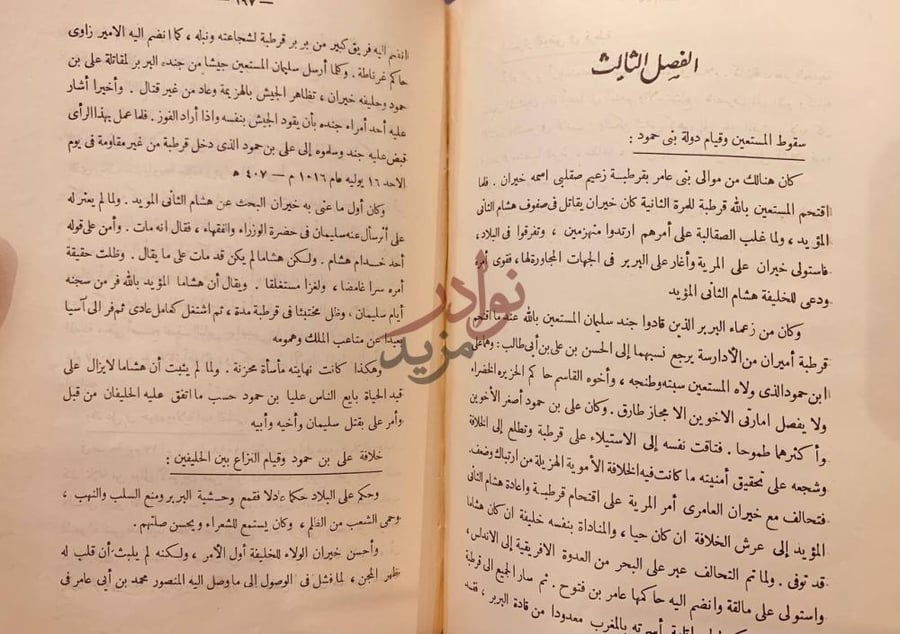 صفحة داخلية كتاب تاريخ العرب في افريقية والاندلس