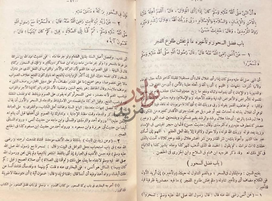 صفحة داخلية كتاب دليل الفالحين لطرق رياض الصالحين