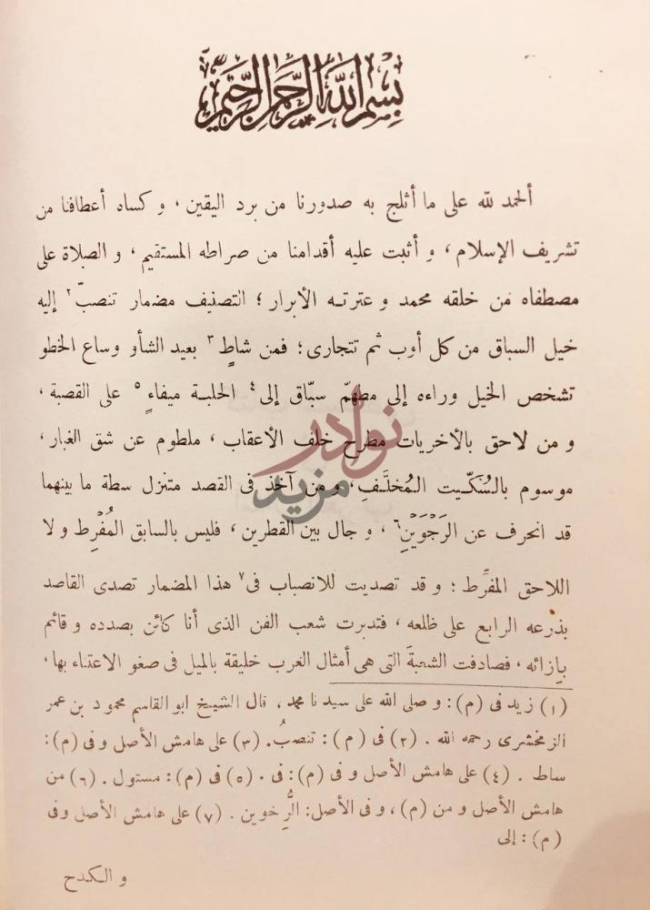 تمهيد كتاب المستقصى في امثال العرب نص المخطوطة