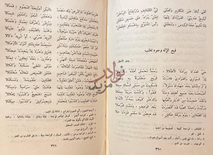 صفحة داخلية كتاب ديوان جرير هجوه الأخطل