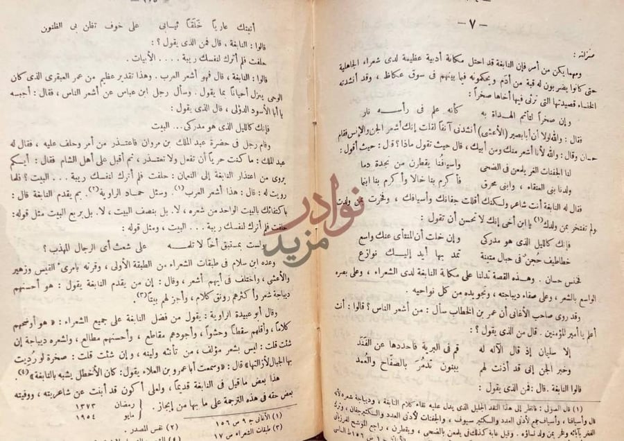 صفحة داخلية كتاب النابغة الذبيانى