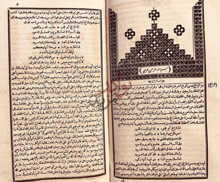 صفحة داخلية كتاب حياة الحيوان الكبرى باب الزاي