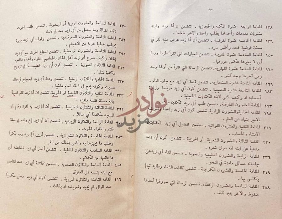 فهرس كتاب شرح مقامات الحريري الفهرست تابع