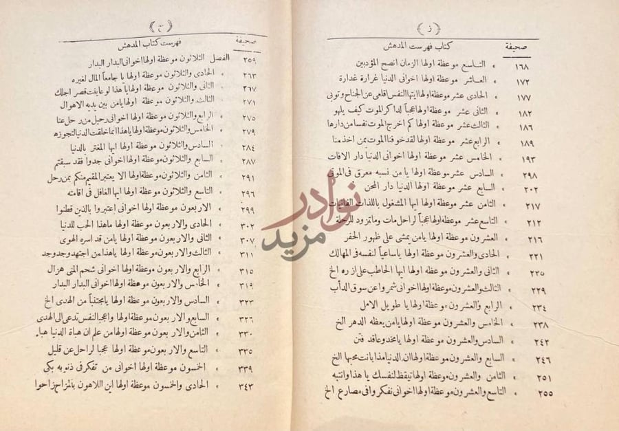 فهرس كتاب المدهش فهرست كتاب المدهش