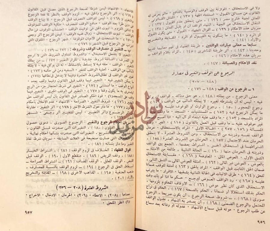 فهرس كتاب القوانين المصرية المختارة من الفقه الاسلامى