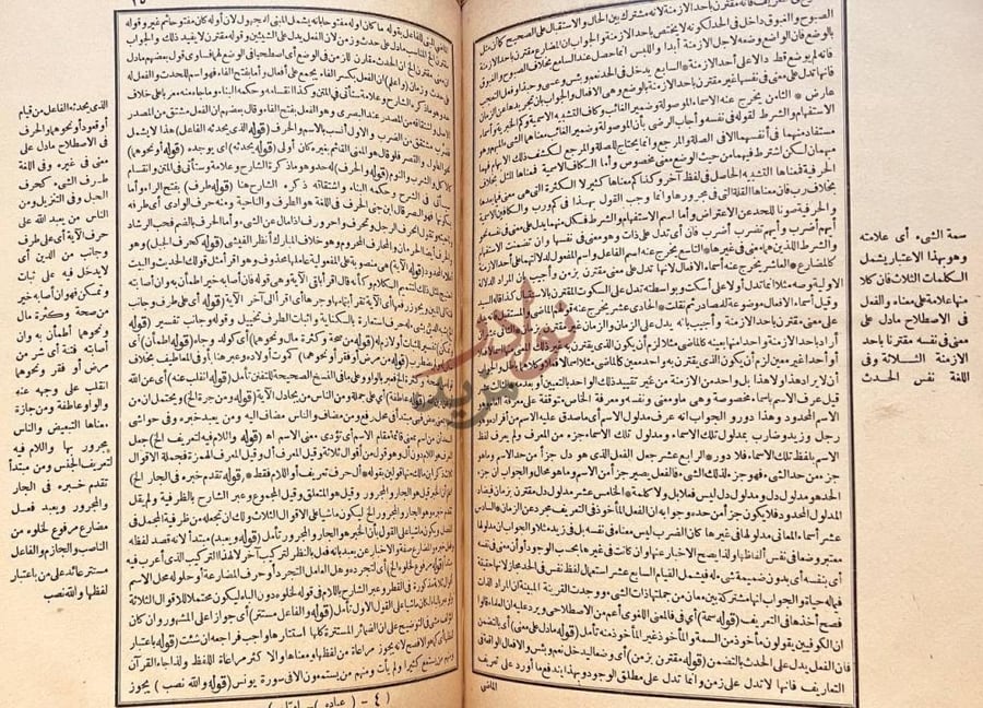 صفحة داخلية كتاب حاشية العدوي نص نحوي يشرح أفعال